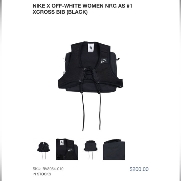 NIKE X OFF-WHITE NRG XCROSS Bib - Picture 3 of 4